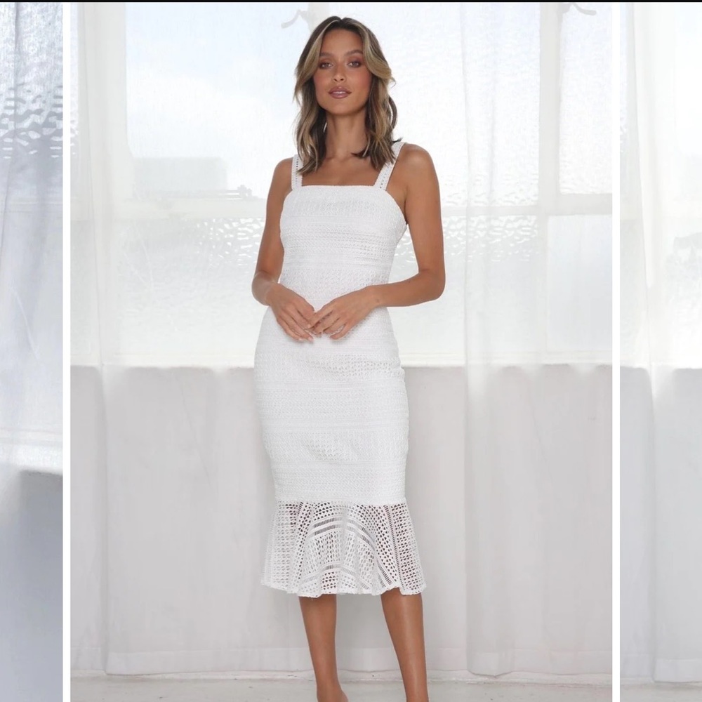 Jaus white lace dress worn once